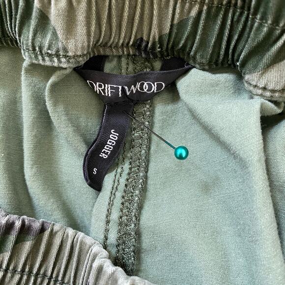 Driftwood Camo Print Star Embroidery Joggers Pants Sz S Cotton Pull On Grunge - Picture 2 of 11